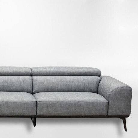 Sofá con chaise DUNA TELA GRIS - IZQUIERDO