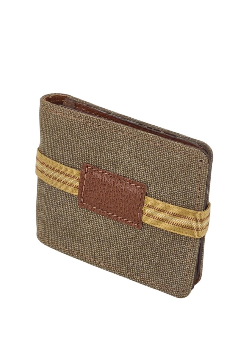 Billetera con elástico Marrón