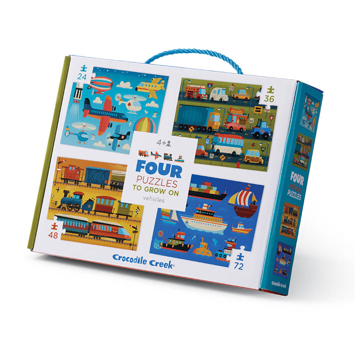 Set X4 Puzzle De 24-36-48 Y 72 Piezas Universo Binario - VEHICULO 