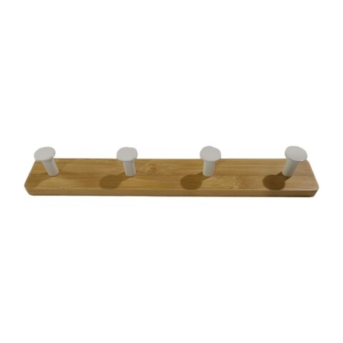 PERCHERO DE PARED 4 COLGADORES BAMBOO NATURAL/BCO PERCHERO DE PARED 4 COLGADORES BAMBOO NATURAL/BCO