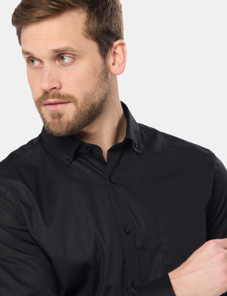 CAMISA LISA SPORT CON SPANDEX Negro