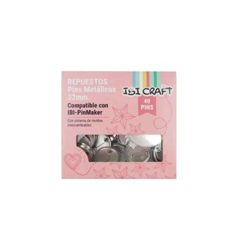 Set de 40 Pines Ibi Craft de 32mm Set De 40 Pines Ibi Craft De 32mm
