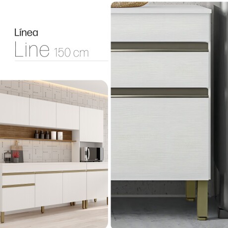 JUEGO DE COCINA MODULAR MOBILIARIO MDP LINE BLANCO