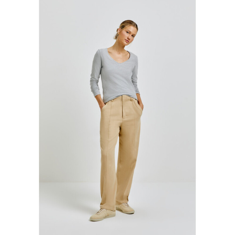 BLUSA ML FEM CINZA MESCLA