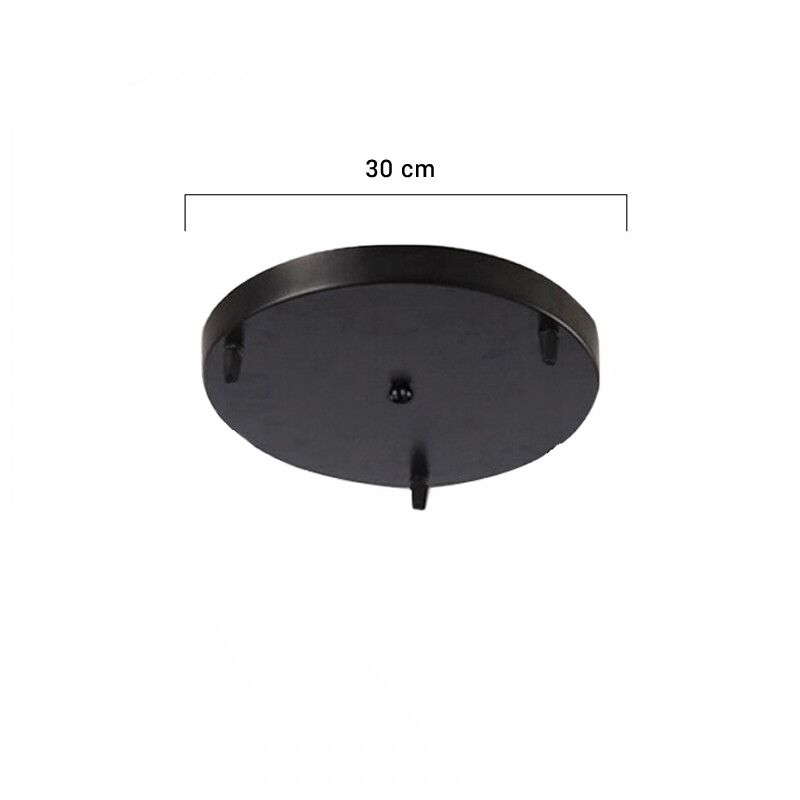 ACCE700 Base Circular para 3 Colgantes Negro