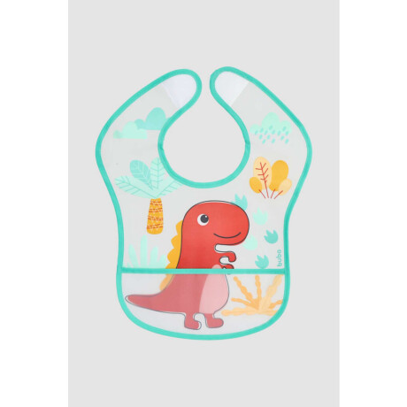 Babero impermiable dinosaurio Turquesa