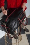 Honey Weekender Bag Negro Red Zip