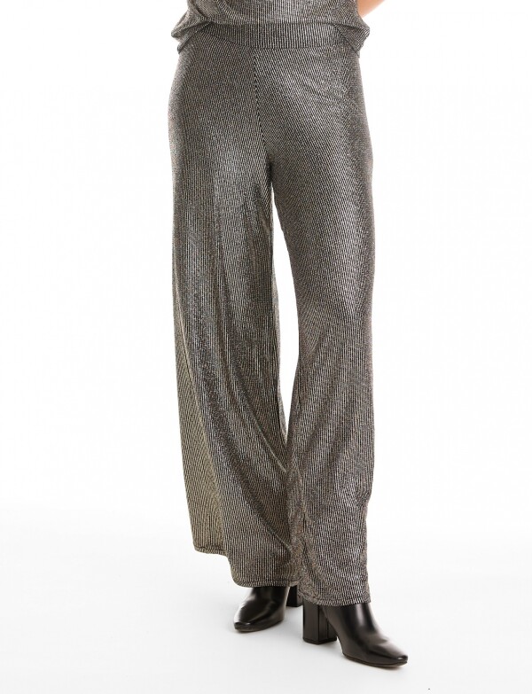 Pantalon Metalizado NEGRO/DORADO