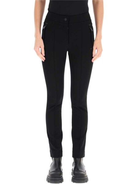 Pantalón de sky ajustado de nylon con bolsillos Negro