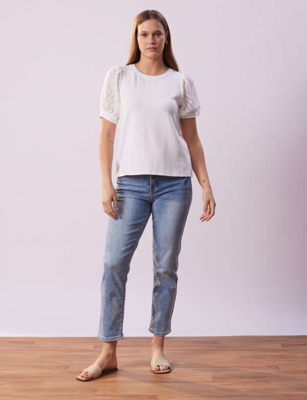 Remera Mga Encaje BLANCO