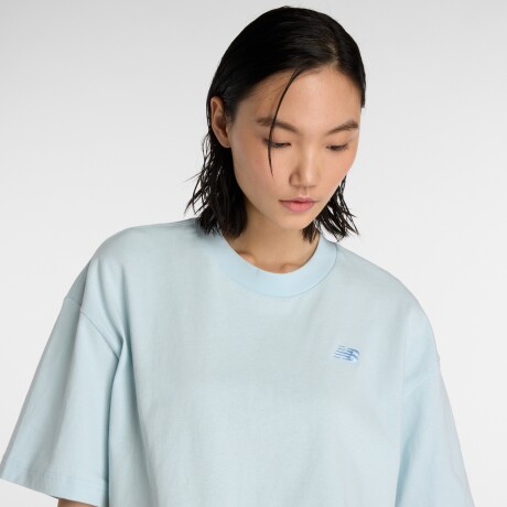 Remera New Balance de Dama - Logo Oversized - WT43536FRL BLUE