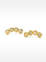 Pendientes Con Circonitas - Plata De Ley 925 verde