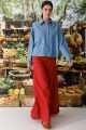 BLUSA POLO DENIM Celeste