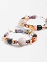 Aros Con Piedras multicolor
