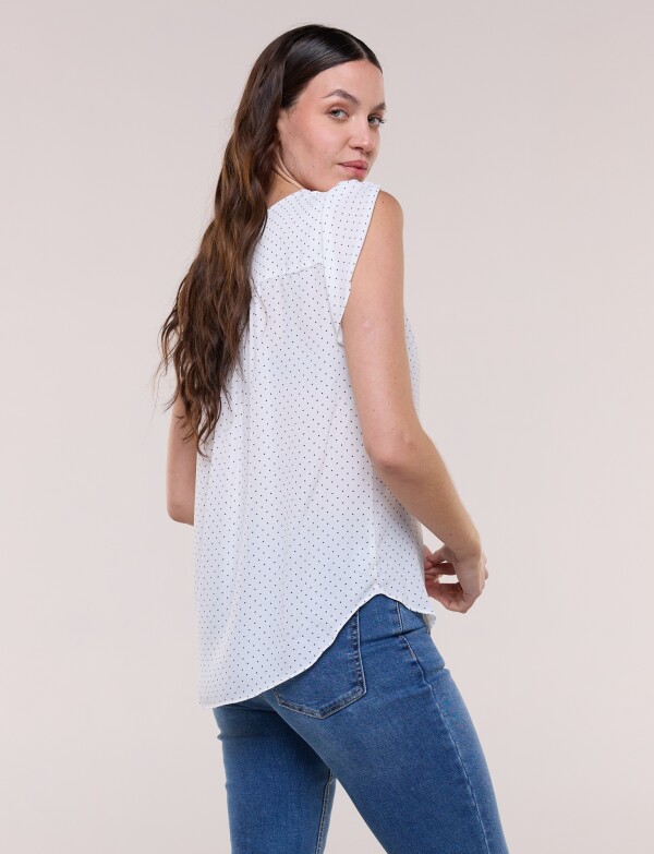 Blusa Lunares BLANCO/NEGRO