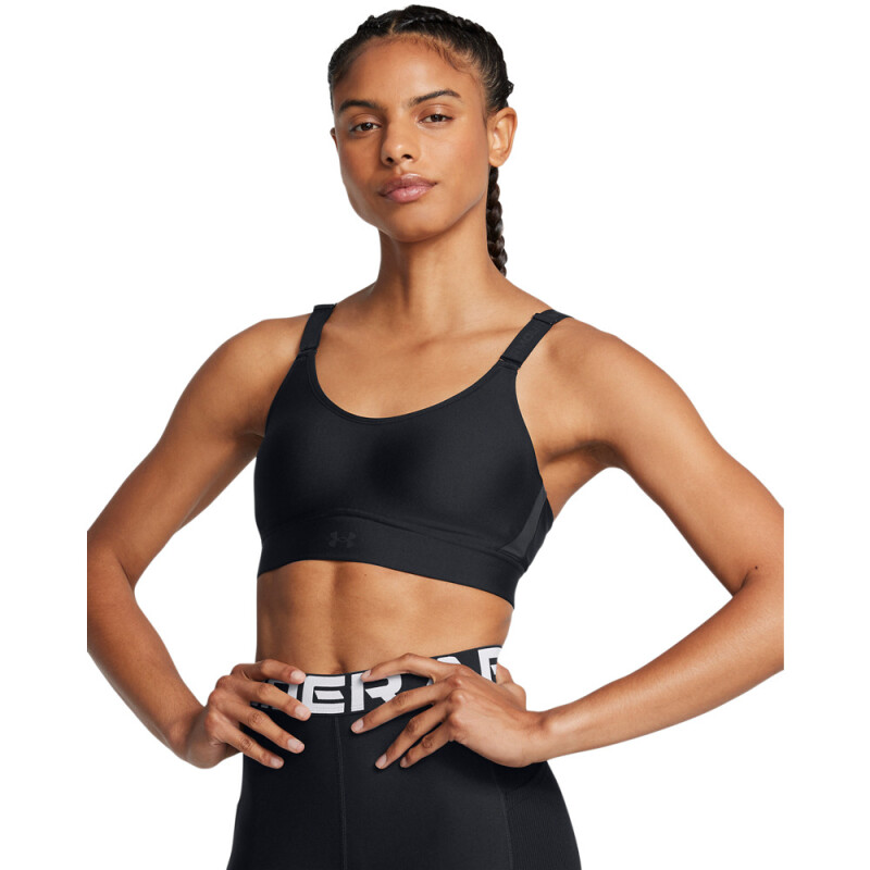 UA Infinity Mid 2.0 Bra-ORG BLK-002