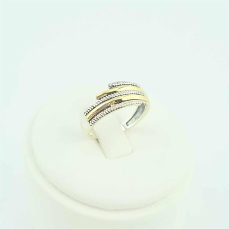 Anillo de Plata 925 con double de Oro 18k. Anillo de Plata 925 con double de Oro 18k.