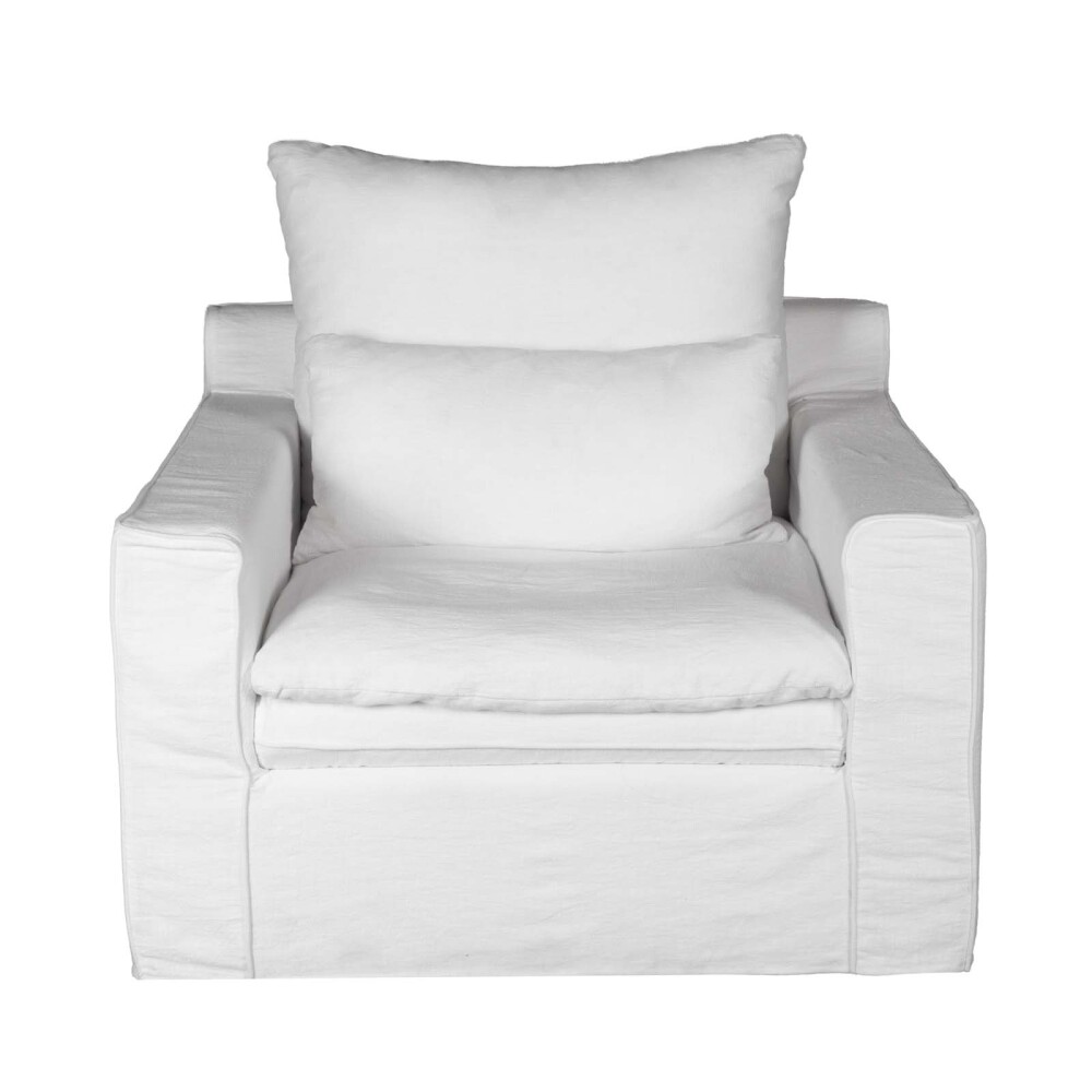 SOFÁ 1 CUERPO TELA BLANCO POSITANO