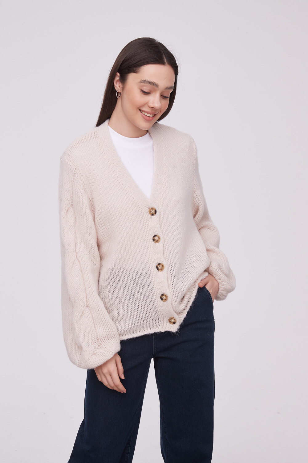 Cardigan Depos Crudo / Natural