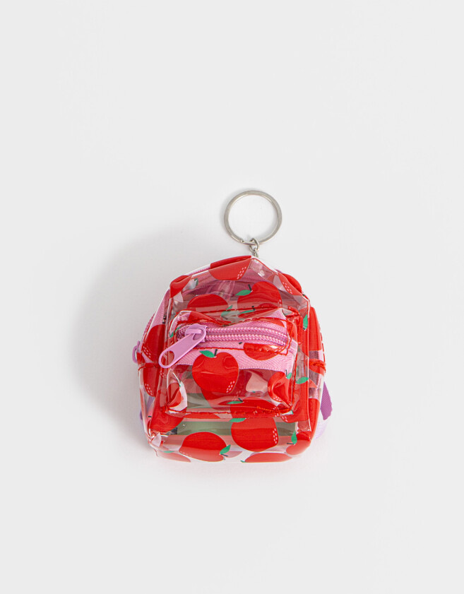 Librería Sets Foodie Set De Librería Con Mini Mochila De Pvc Transparente Con Llavero - Rojo Medio