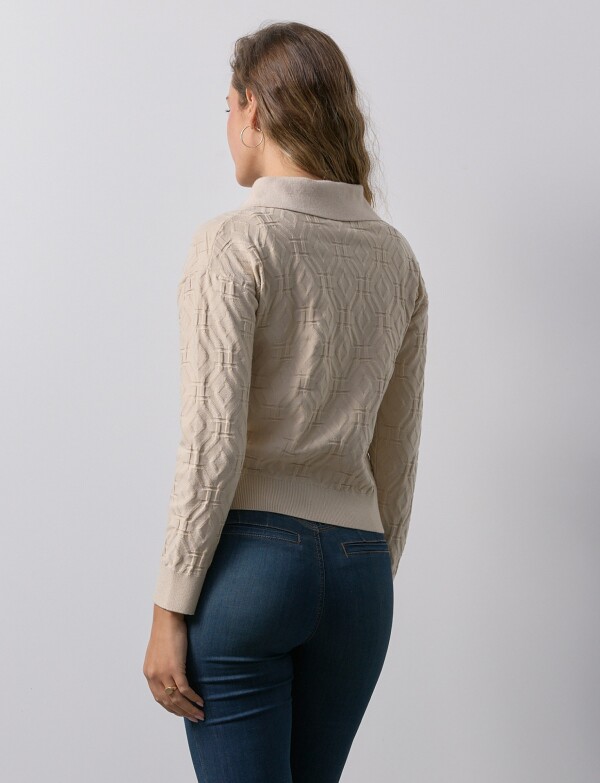 Cardigan Jacquard BEIGE