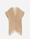 Kimonos Kimono Tejido Con Flecos - Marron Beige