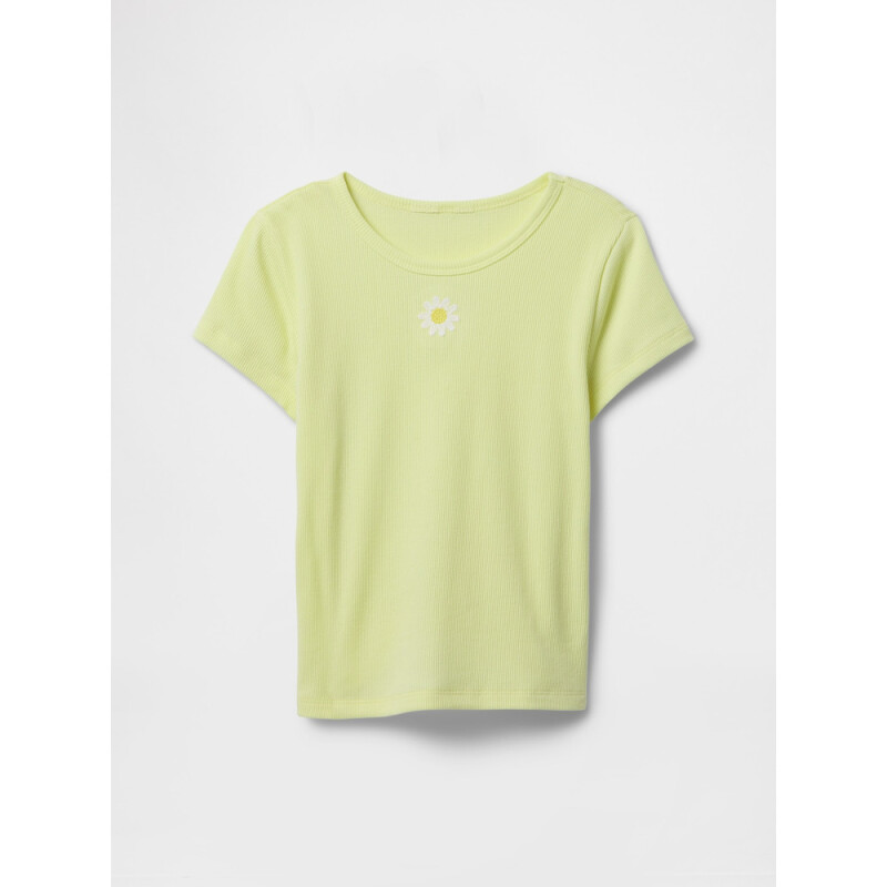 V-SS POINTELLE TEE CITRON