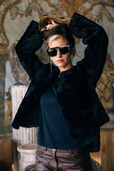 Extra Warm Coat Negro