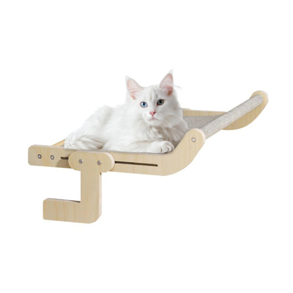 Cama Colgante Madera Gato Cucha Elevada Ajustable 38x44 Cama Colgante Madera Gato Cucha Elevada Ajustable 38x44