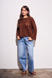 Sweater Textura Chocolate