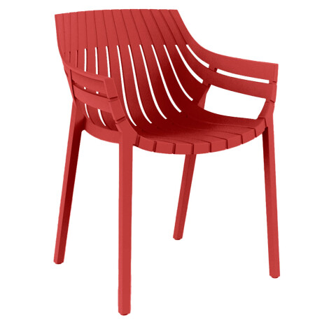 Silla Sillón Hilton Interior Exterior UV 150k Elegante Rojo