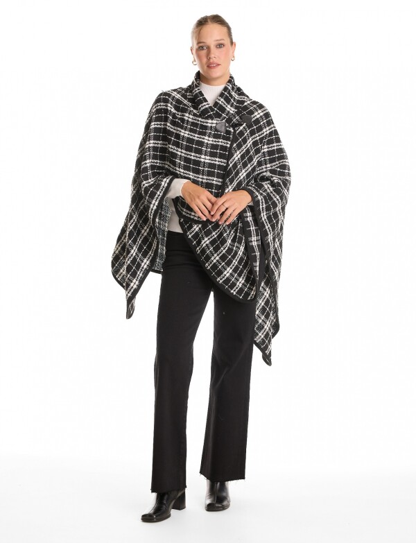 Ruana Cuadros NEGRO/BLANCO