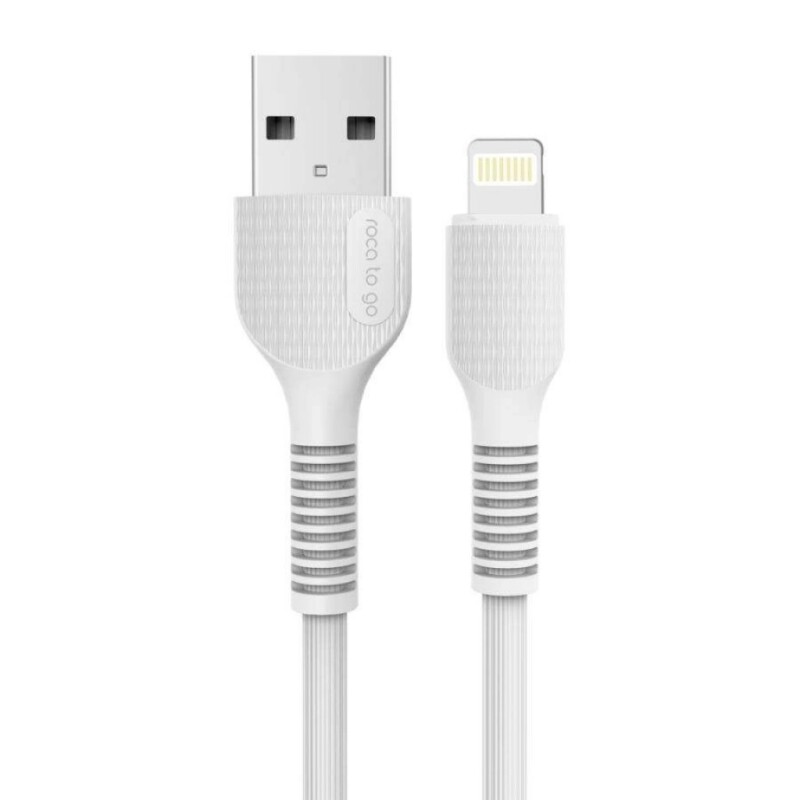 Cable USB A a Lightning Roca To Go 1M Blanco CABLE DE DATOS ROCA TO GO | USB A A LIGHTNING | 100CM | 2.4A | BLANCO