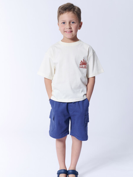 Bermuda cargo bolsillo Azul