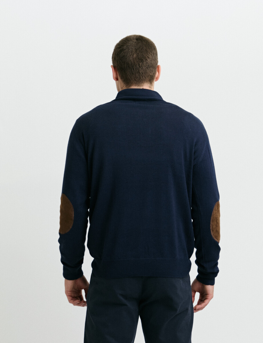 470996 SWEATER MEDIO CIERRE HARRINGTON LABEL Azul Oscuro