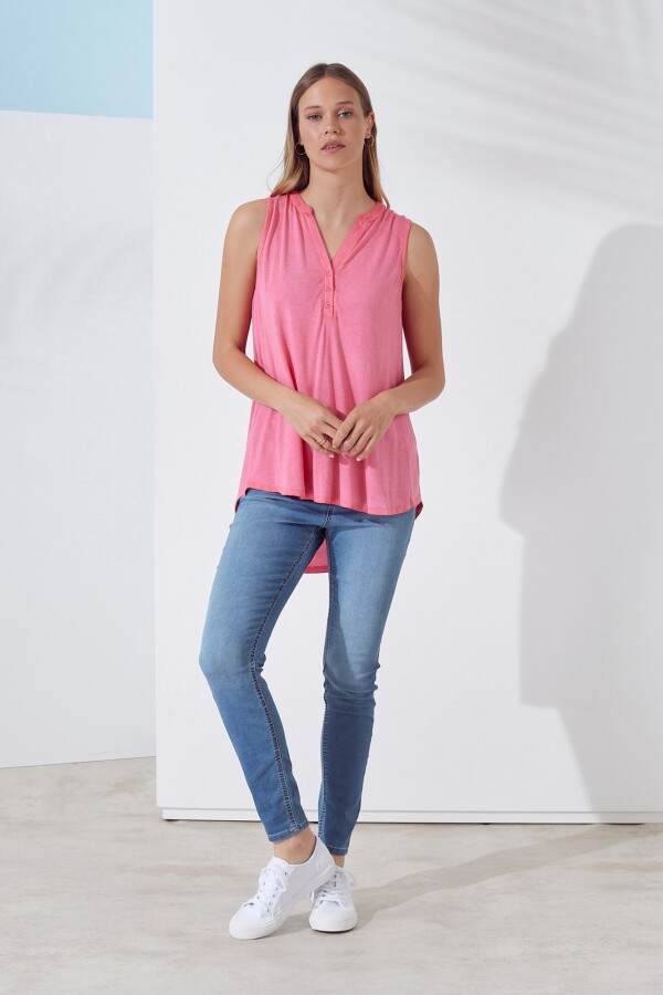 Musculosa Botones CORAL