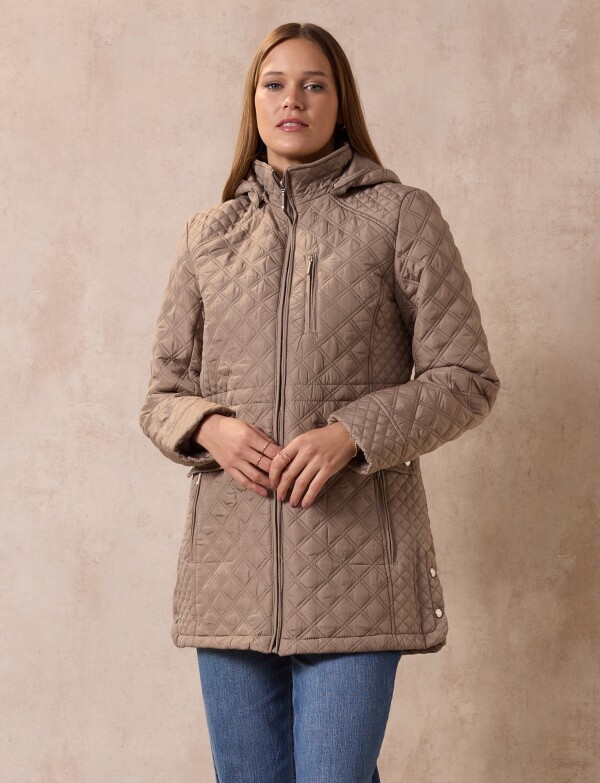 Campera Capitoneada BEIGE OSCURO