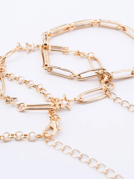 BRAZALETE SET X3 DORADO