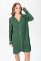 CAMISA LISA CON RIBETE VERDE