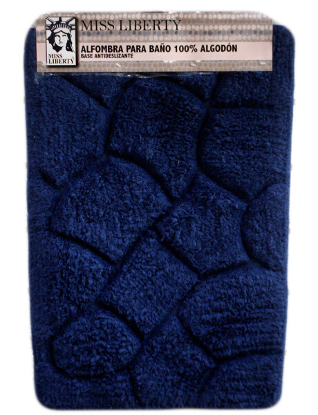 Alfombra de baño antideslizante en algodón 40x60cm Piedra Azul