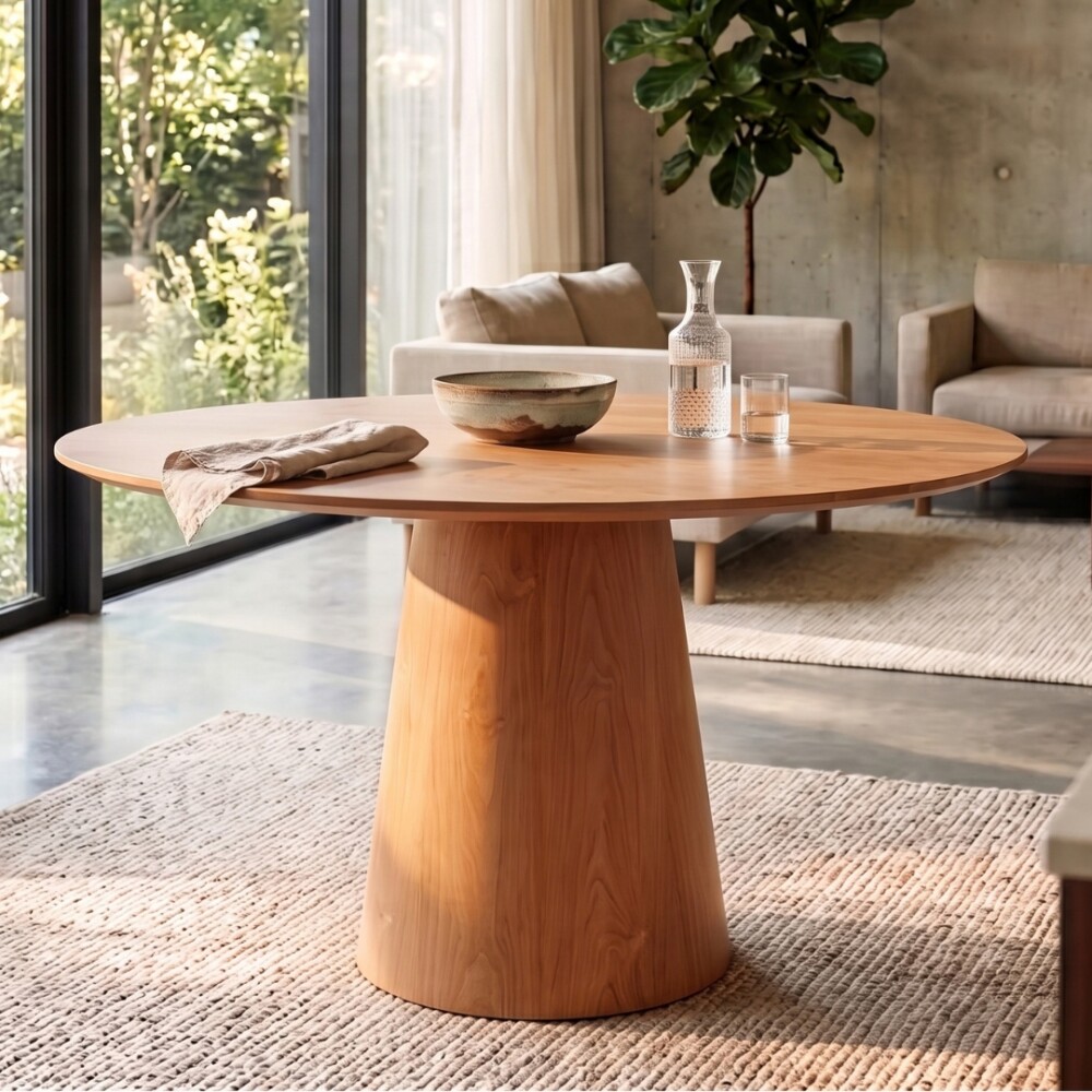 Mesa de Comedor Redonda 1.2 - Zara Marrón