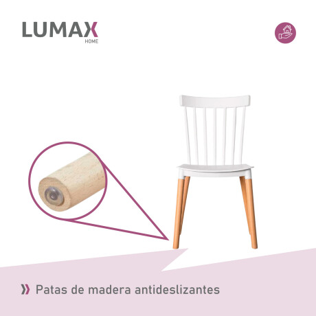 Silla Lizzy Lumax de comedor Super resistente Blanco
