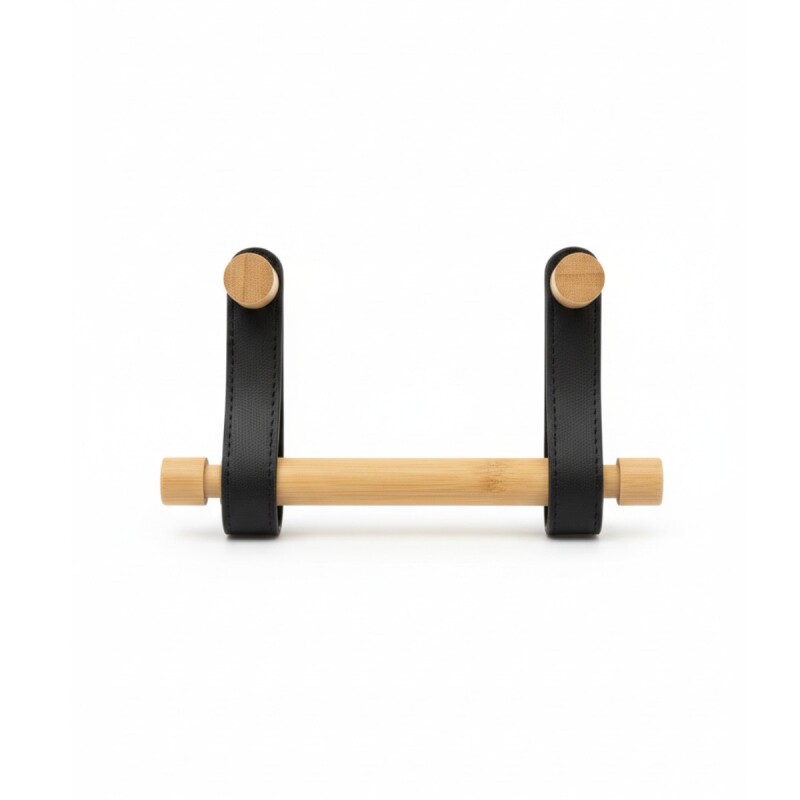 PORTA PAPEL NEGRO/BAMBU 20X10CM Unica