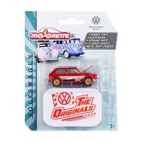 Autos de metal Deluxe con estuche: Volkswagen Golf MK 1 Red