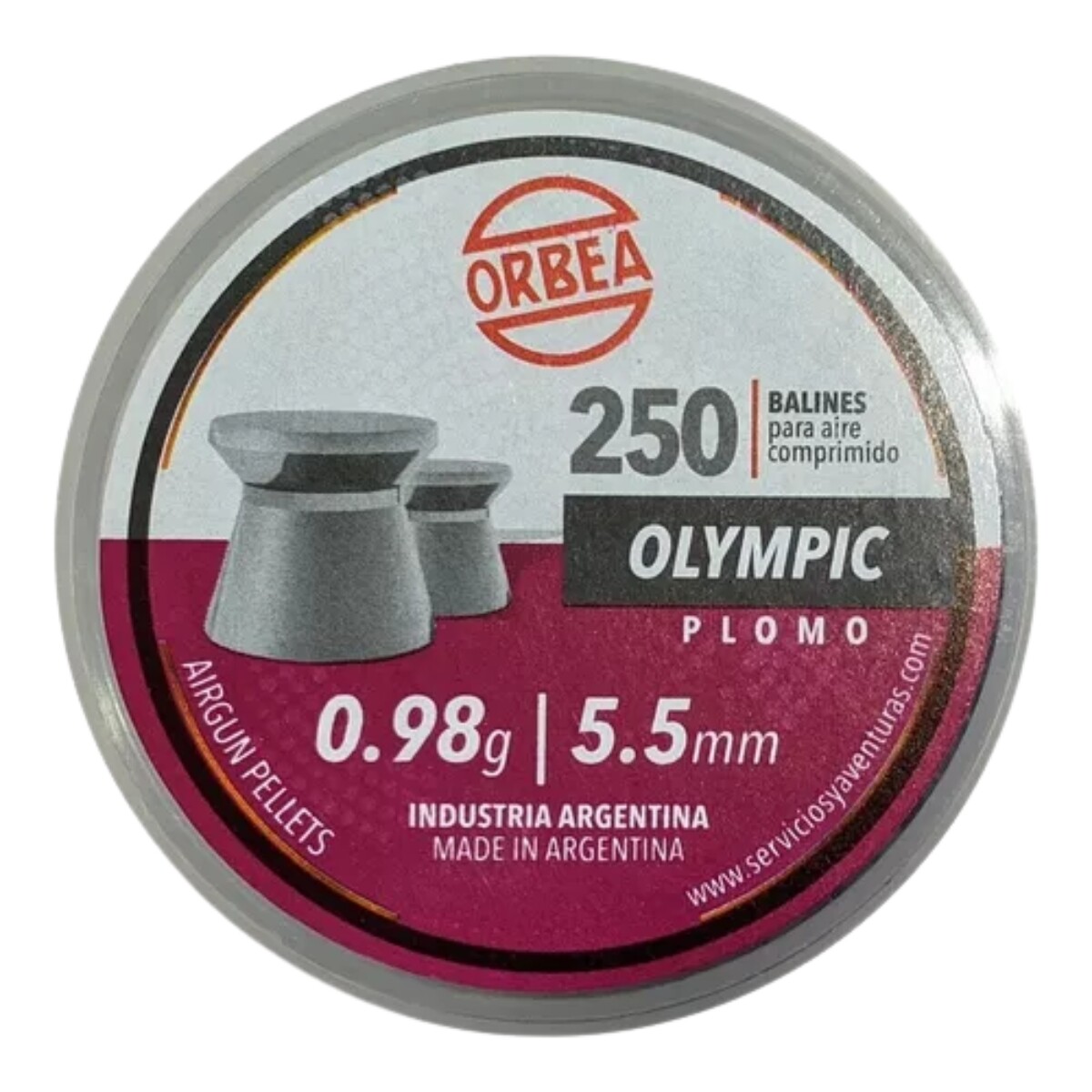 Balines OLYMPIC Plomo cal 5.5 250un 0.98g - ORBEA 