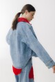 PRE VENTA Campera Couro Jean Crochet Rojo