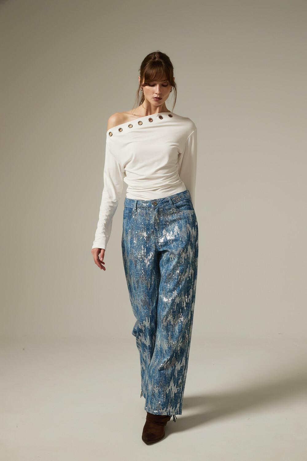 Pantalon Merel Azul Grisaceo