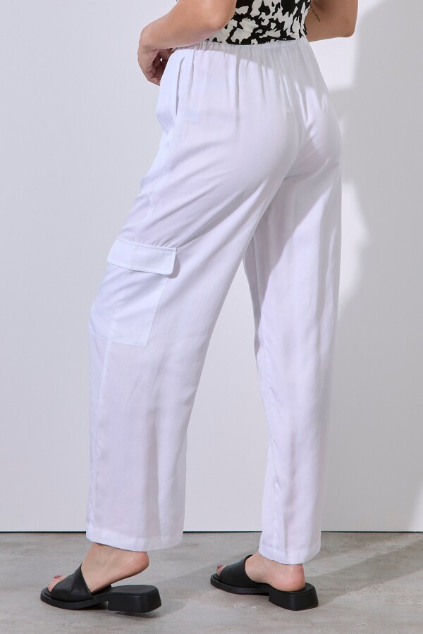 Pantalon Cargo BLANCO