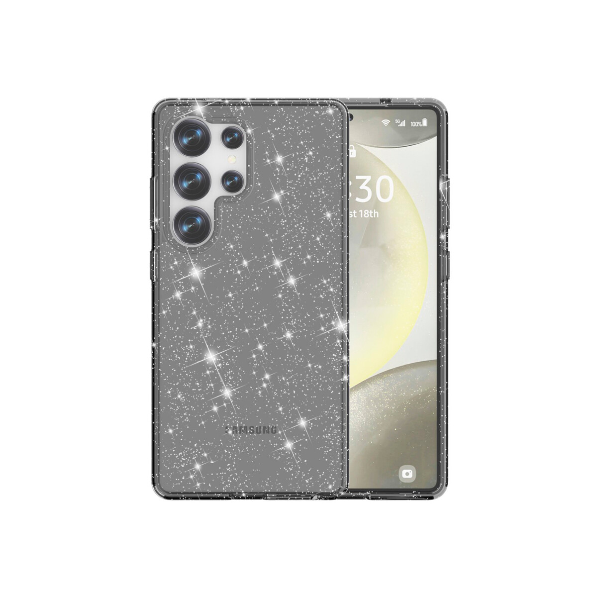 Protector para Samsung Galaxy S25 Ultra gris con brillos 