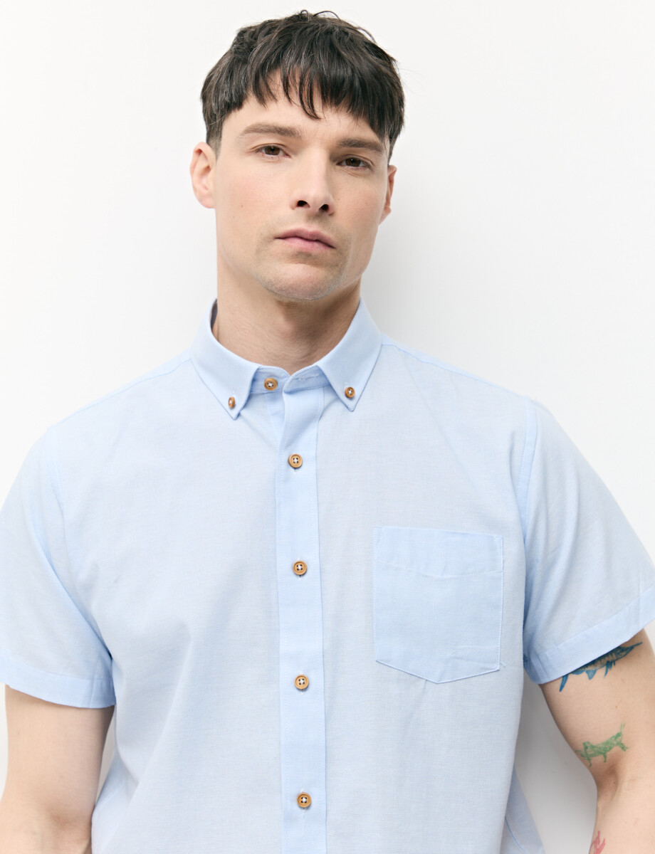 012725 CAMISA COTTON WILL Azul